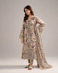 Aneela's Vintage Violet – Premium Laser Cutwork 3-Piece | Ijlaal