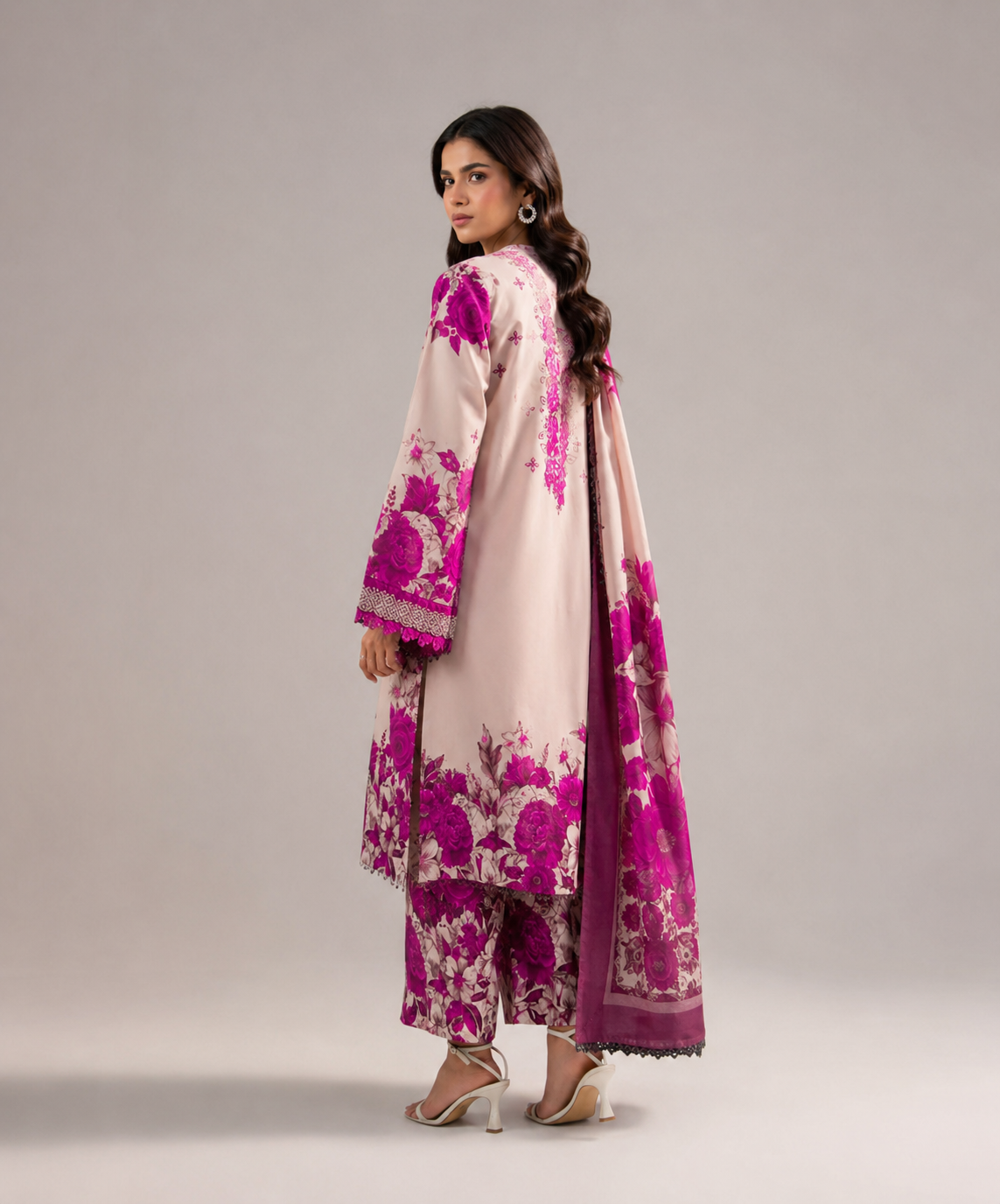 Alkaram Orchid Rose – Sequins Embroidered Luxury 3-Piece