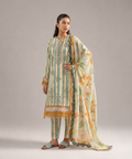 Maria.B Citrus Stripe – Premium Sequins Embroidered 3-Piece | Ijlaal
